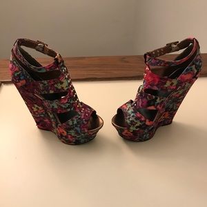 Misguided platform wedge sandals